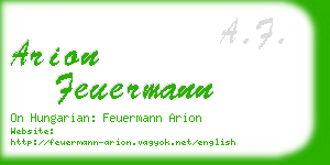 arion feuermann business card